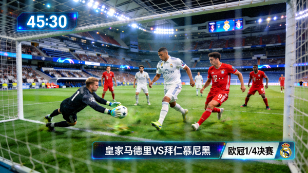 欧冠皇家马德里对阵拜仁慕尼黑比赛直播画面